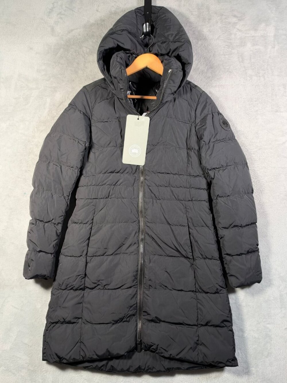 Canada Goose Parka Womens Small Black Label Aurora Down Puffer Coat 3901W $1350
